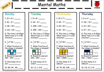 Mental Math Worksheets | Grades 2-6 | Free Worksheets ...