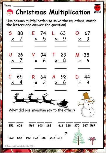 Christmas Math Worksheets