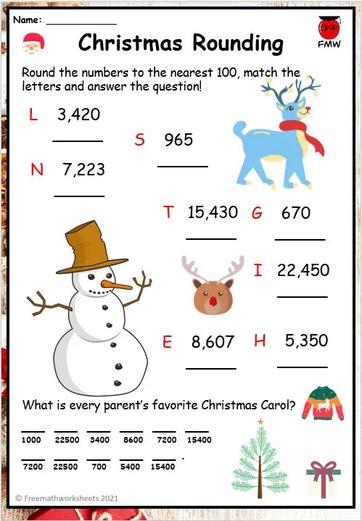 Christmas Math Worksheets