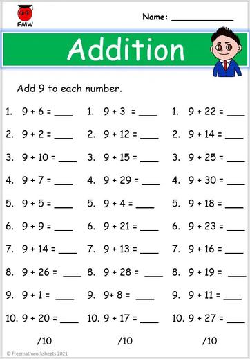 Free Grade 1 Addition and Subtraction Worksheets | Free ...