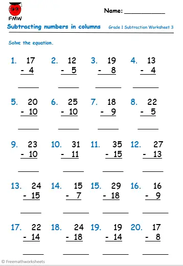 grade 3 subtraction worksheets free worksheets printables