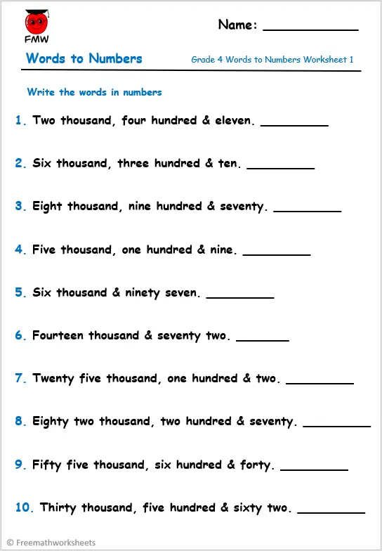 grade 4 number worksheets number concepts free worksheets