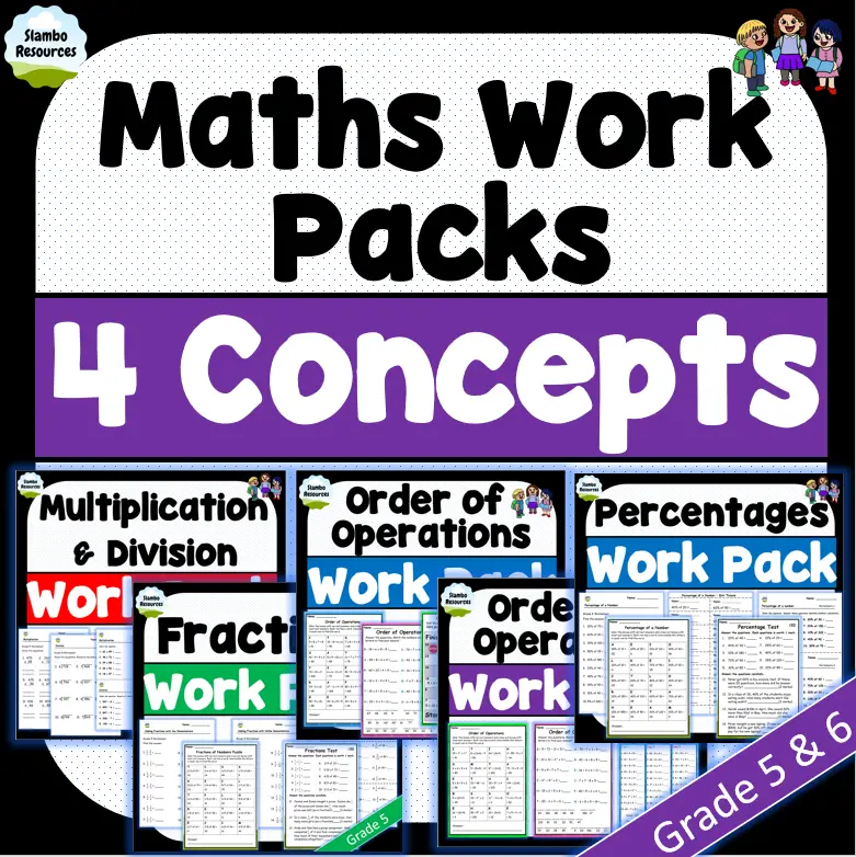 Grade 5 & 6 Math Work Packs | Bundle - FMW